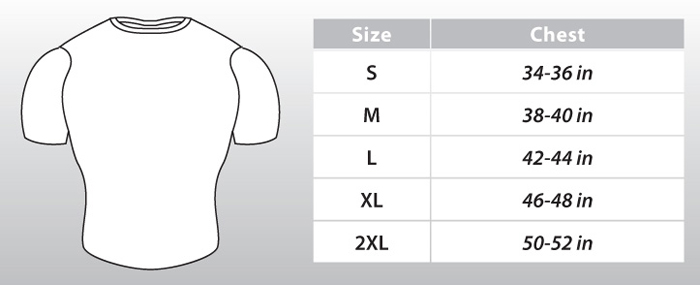Compression Shirt Size Chart